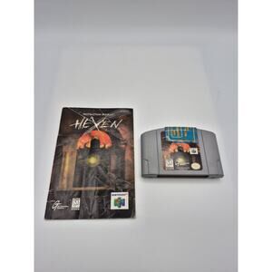 Hexen (Nintendo 64, 1997) Authentic Cartridge and Manual Tested and Working